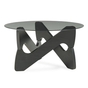 Couchtisch Reypio Ø70x35 cm Schwarz/Grau [en.casa]