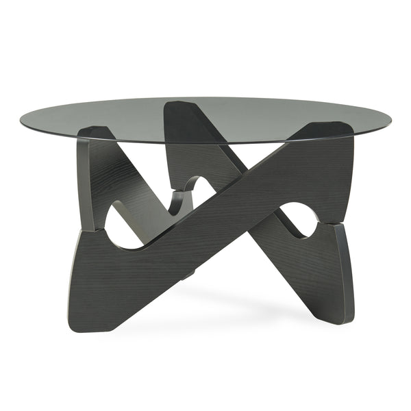 Couchtisch Reypio Ø70x35 cm Schwarz/Grau [en.casa]