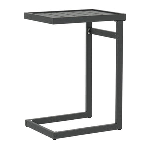 Outdoor Beistelltisch Gaby Stahl 58x40x30 cm Anthrazitgrau [casa.pro]