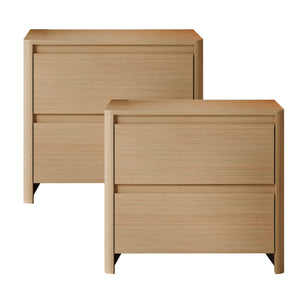 Nachttisch Takranmaa 2er Set 54x60x40 cm Eicheoptik [en.casa]