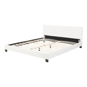 Kunstlederbett Albacete 180x200cm Weiß Corium