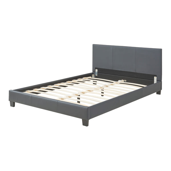 Kunstlederbett Albacete 140x200 cm Dunkelgrau Corium