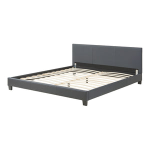 Kunstlederbett Albacete 180x200cm Dunkelgrau Corium