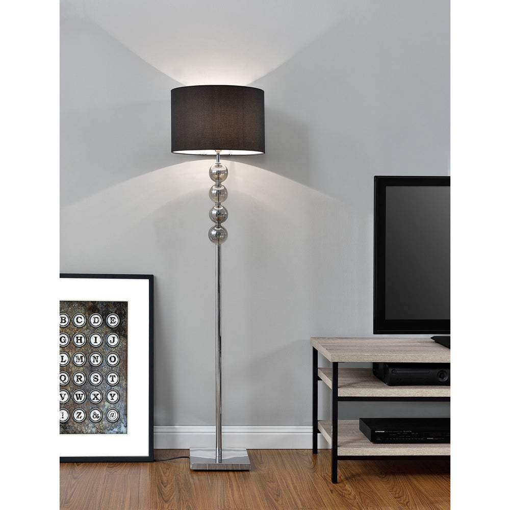 Stehleuchte Spheridern 1x E27 Ø 37,5 x 155 cm Chrom/Schwarz lux.pro - premiumXL