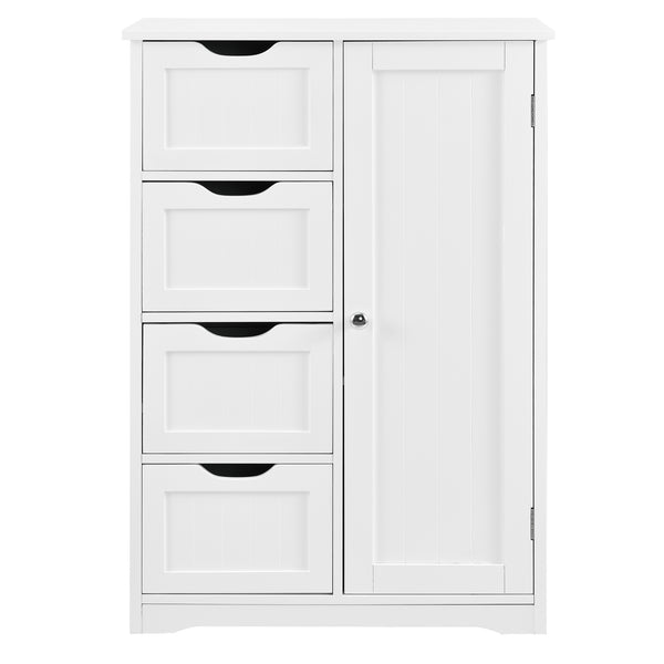 Badezimmerschrank Locust 81x55x30 cm Weiß en.casa