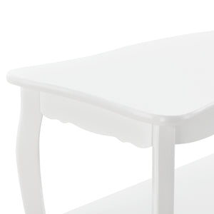 Couchtisch Pearl 88x40x42 cm Shabby Shic Stil Weiß en.casa