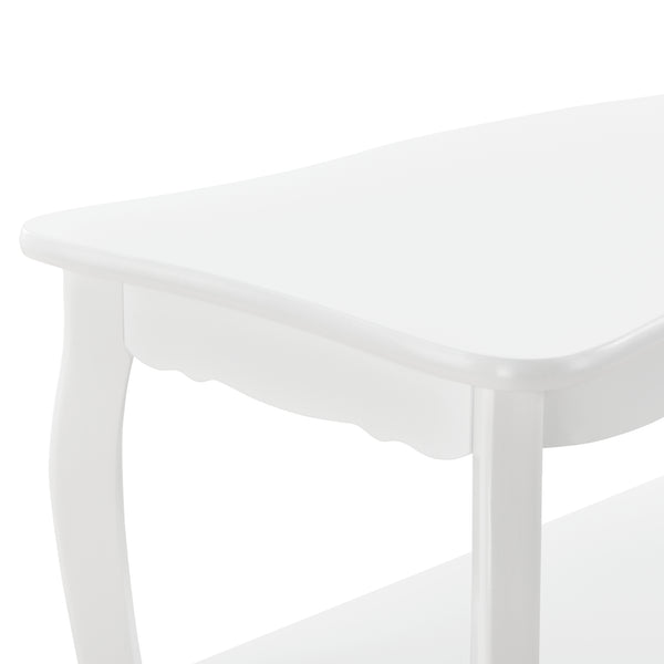 Couchtisch Pearl 88x40x42 cm Shabby Shic Stil Weiß en.casa