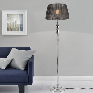 Stehleuchte Lingen 151 cm E27 60W Metall Chrom/Grau lux.pro