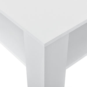 Couchtisch Aachen 60x60x40 cm mit Ablage Weiß en.casa