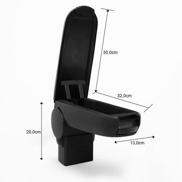 Mittelarmlehne VW Golf IV, Bora, Beetle Schwarz mit Staufach [pro.tec]
