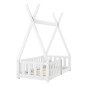 Kinderbett Helsingborg 70x140 cm Weiß [en.casa]
