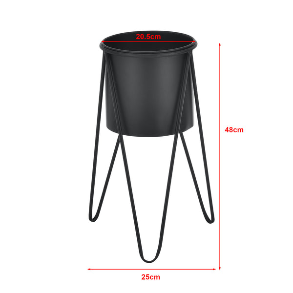 Pflanzenständer Hedera im 2er Set Metall Schwarz [en.casa]