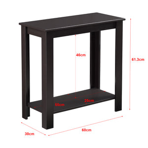 Beistelltisch Chur 60 x 30 x 61,3 cm braun en.casa