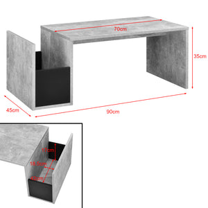 Couchtisch Bollnäs 90x45x35 cm mit Ablagefach versch. Farben en.casa