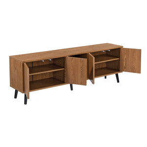 Fernsehtisch Hedemora 140x30x45,5 cm Dunkler Holzton en.casa