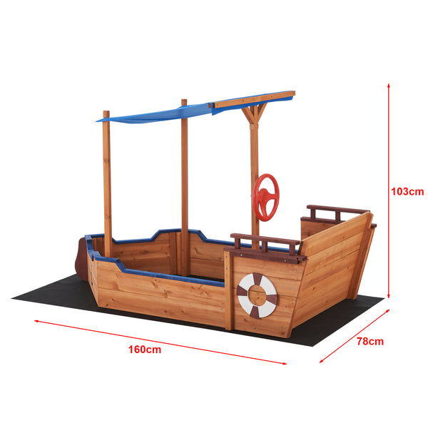 Sandkasten Grömitz Segelschiff 103x160x78cm [en.casa]