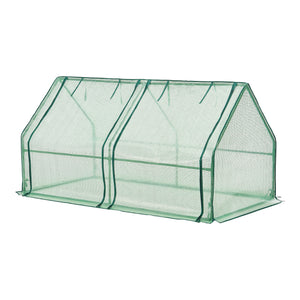 Mini Gewächshaus Nissewaard 180x90x90cm Gitternetz Grün [en.casa]