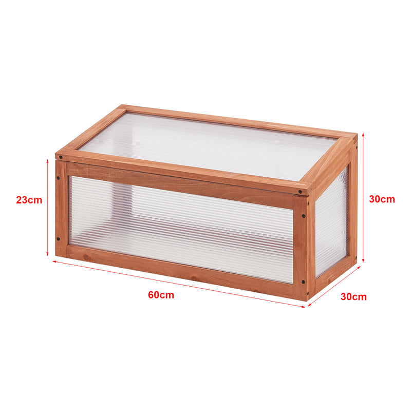 Maßskizze Frühbeet Laarbeek 60 x 30 cm Kiefernholz [casa.pro]