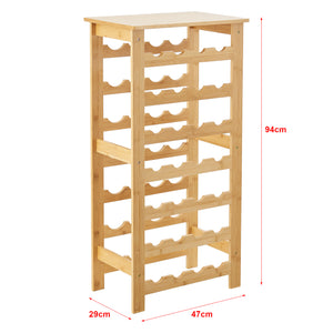 Weinregal Äänekoski 94x47x29 cm Bambus Natur [en.casa]