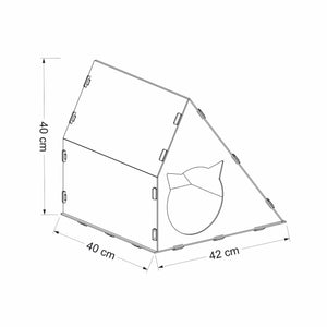 Katzenhaus Lani 40x42x40 cm Weiß [en.casa]