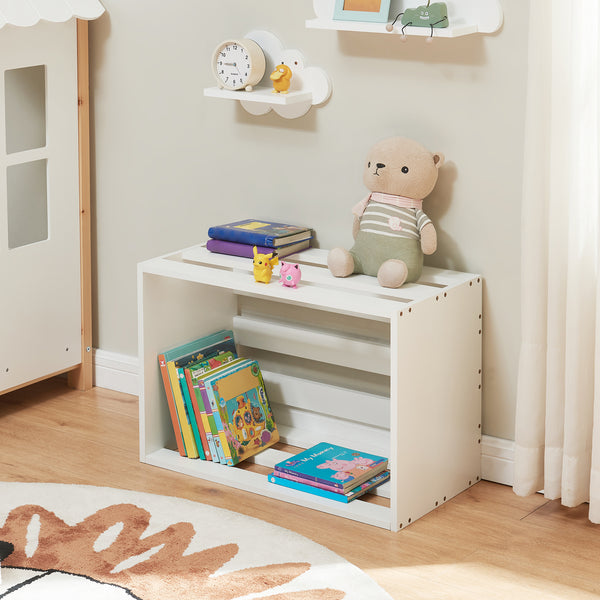 Beistelltisch Rønde 43x64x33 cm Weiß [en.casa]