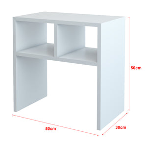 Beistelltisch Ravnsborg 50x50x30 cm Weiß [en.casa]