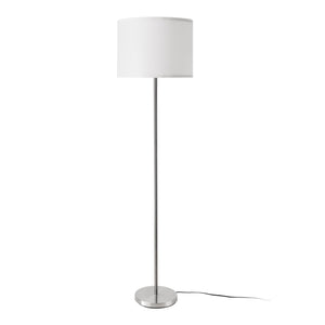 Stehleuchte Tamworth E27 Silber Textil [lux.pro]