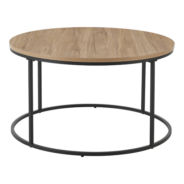 Couchtisch Kuhmoinen 45xØ80 cm Schwarz [en.casa]