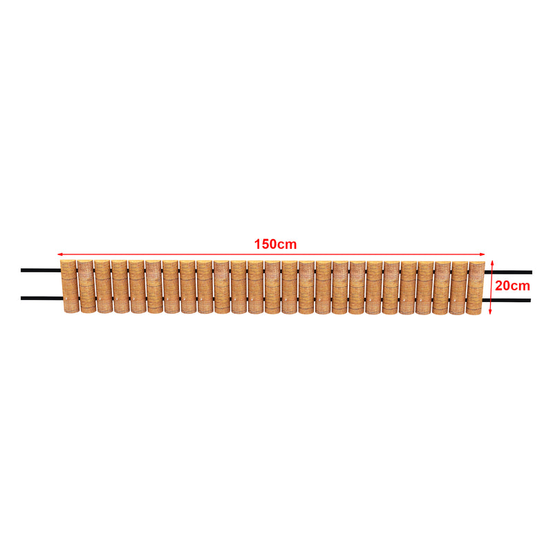 Maßskizze Palisade Rotta 150x20 cm Natur [en.casa]