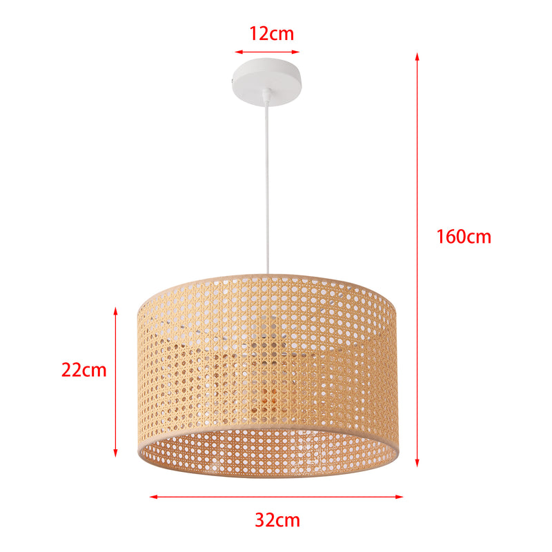 Maßskizze Hängeleuchte Shrewsbury Beige / Weiß [lux.pro]