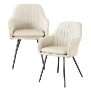 Esszimmerstuhl Kannonkoski im 2er Set Beige [en.casa]