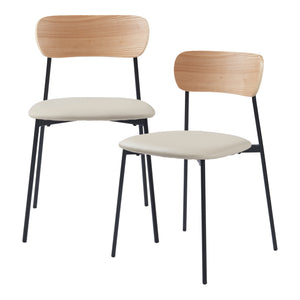 Esszimmerstuhl Jyväskylä 2er Set 78x45x48 cm Beige [en.casa]
