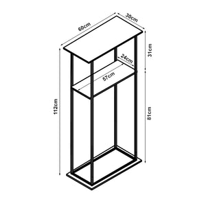 Kaminholzregal Turku mit Ablagen 60x30x112cm [en.casa]