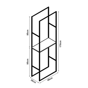 Kaminholzregal Ulvila mit Ablage 45x30x170cm [en.casa]