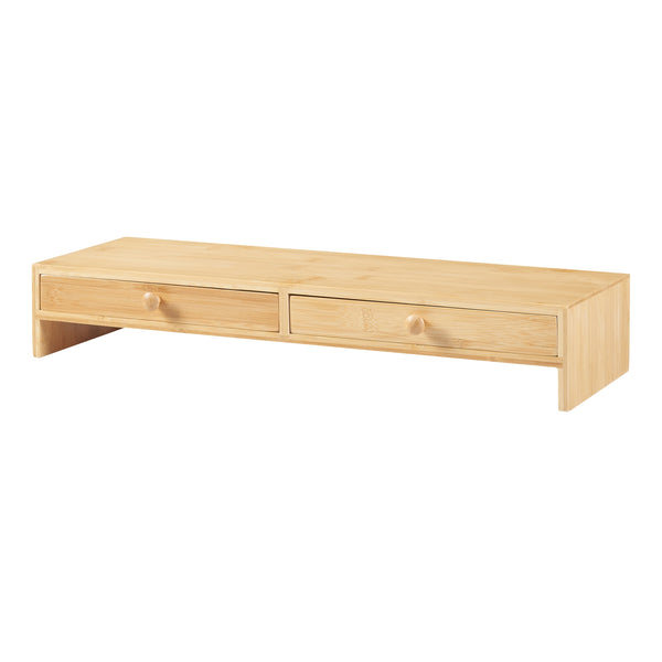 Monitorständer Hallstahammar 56x18x9,5 cm Bambus [en.casa]