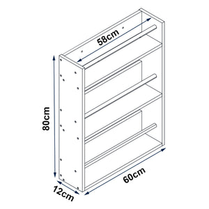 Wandregal Hareid 80x60x12cm Bambus [en.casa]