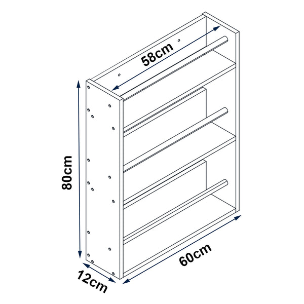 Wandregal Hareid 80x60x12cm Bambus [en.casa]