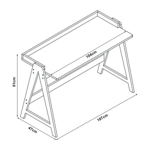 Schreibtisch Härryda Bambus 107x47x81 cm Natur [en.casa]
