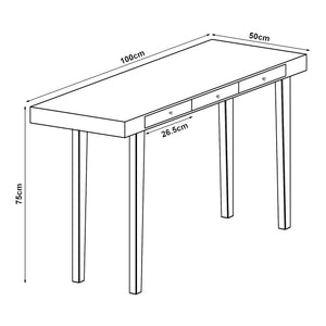 Schreibtisch Hässleholm Bambus 100x50x75cm Natur [en.casa]