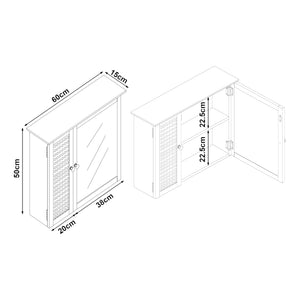 Spiegelschrank Karlsøy 50x60x15cm Weiß [en.casa]