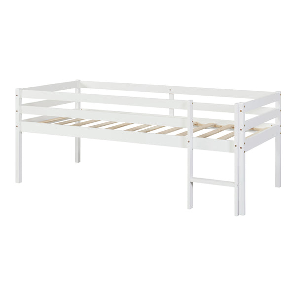 Kinderbett Siikalatva 90x200cm Kiefernholz Weiß [en.casa]