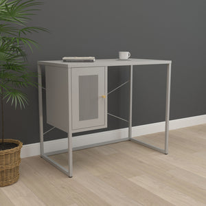 Schreibtisch Sund Stahl 75x100x50 cm Grau [en.casa]