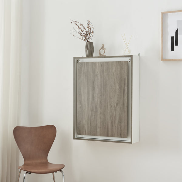 Wandklapptisch Greve Weiß / Holzoptik [en.casa]