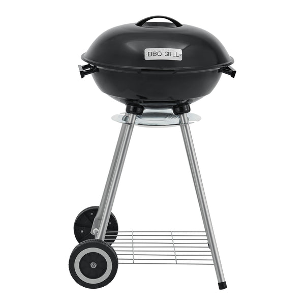 Rundgrill Apricena 80x49x47cm Schwarz [casa.pro]