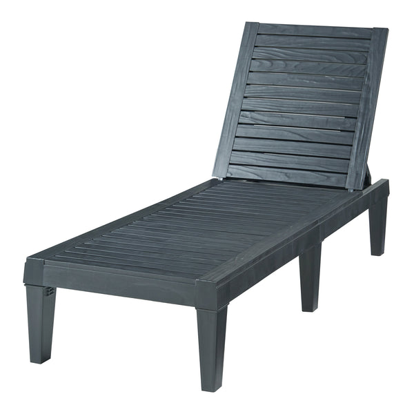 Sonnenliege Ateleta 172x58 cm Schwarz [casa.pro]