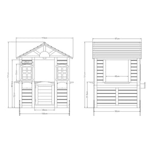 Spielhaus Acciano 131x113x97 cm Tannenholz [casa.pro]