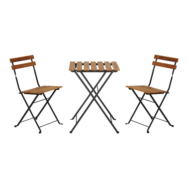 Bistroset Bovino 3-tlg. Akazienholz [casa.pro]