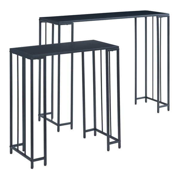 Konsolentisch Ørsta 2er Set Schwarz [en.casa]