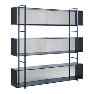 Standregal Randaberg 180x180x33 cm Schwarz [en.casa]