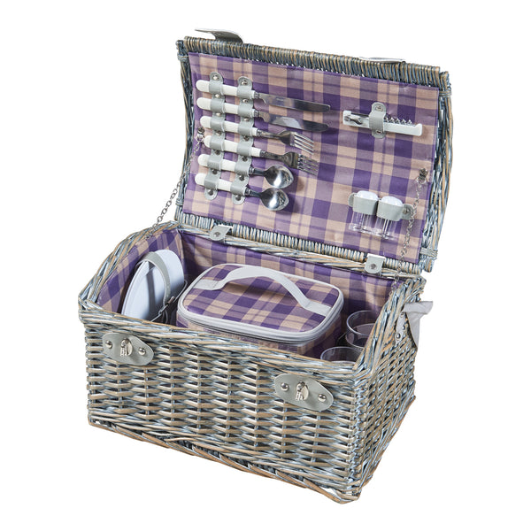 Picknickkorb Folldal für 2 Personen 40x28x25 cm [casa.pro]